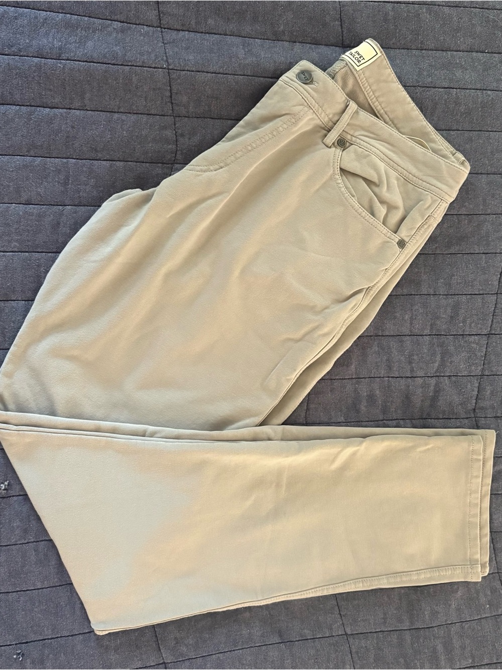 Swet Tailor Men’s Stretch Athletic All-In Light Grey Pants Size 33x32